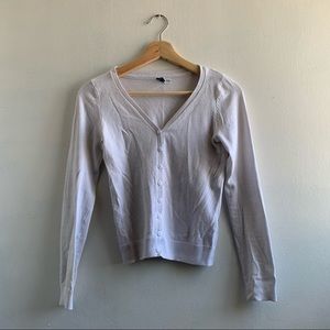 H&M White Long Sleeve Cardigan